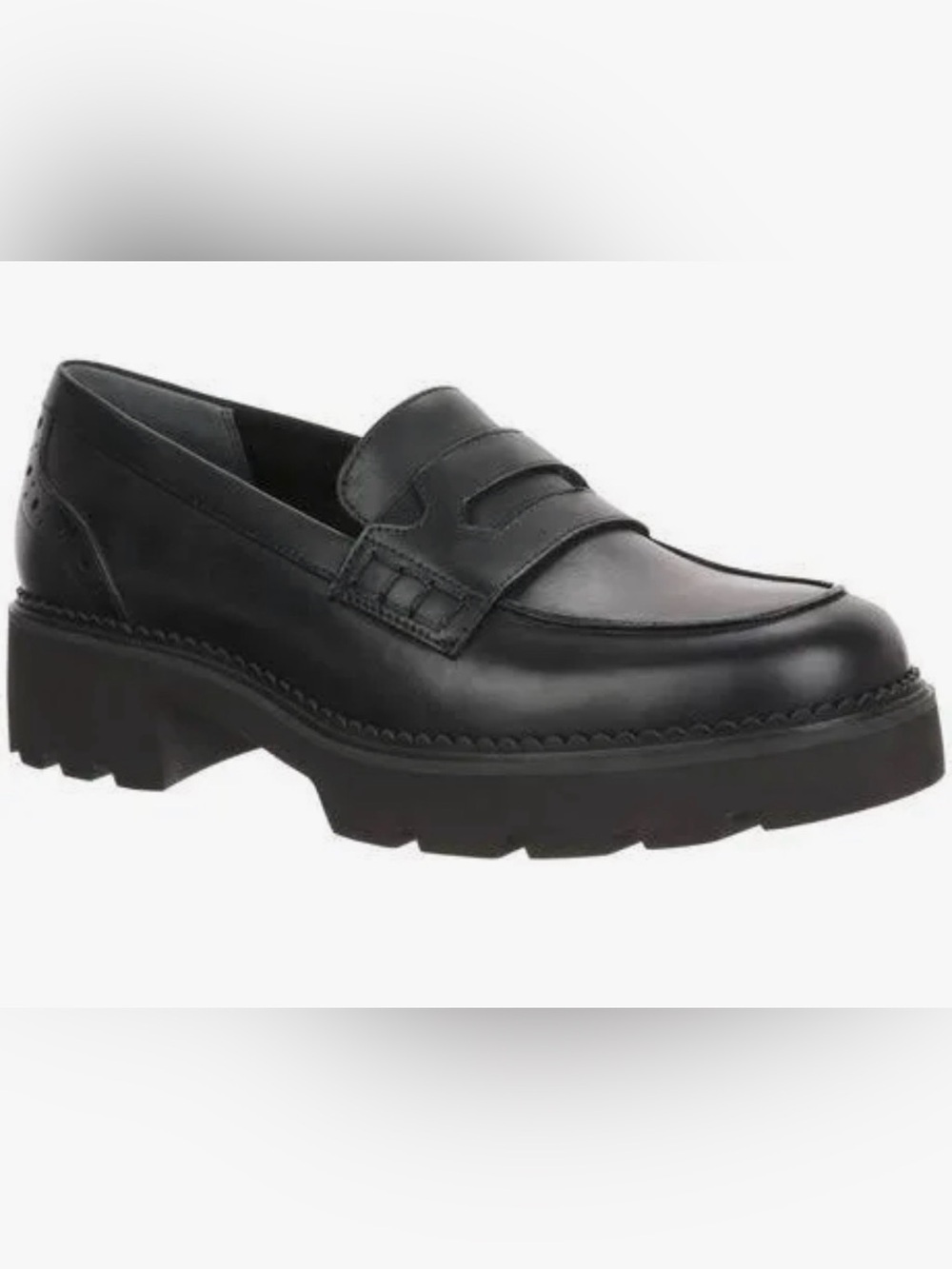 Vionic Women's Fillmore Slip On Lug Loafer Size 10 Black‎ Like New